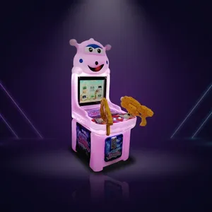 Machine de jeu d'arcade à tir avec pistolet à monnayeur pour 2 joueurs, simulateur de tir vidéo rose avec personnage de dessin animé pour enfants - Product Image 3