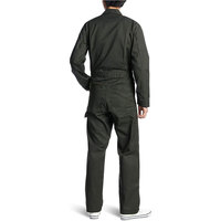 Combinaison de travail bleu marine pour homme, boutonnée, en polyester et coton, respirante, pour mécanicien, uniforme de travail