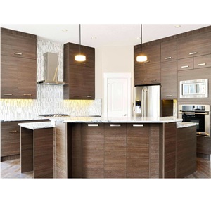Armoires de cuisine en bois clair sur mesure CANA, portes à panneaux modernes, pleine hauteur, nouveau design contemporain pour la maison, placards muraux - Product Image 6