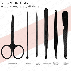 Premium 9PCS Stainless Steel <b>Nail</b> Care Kit Custom Color Private Label Professional Manicure Pedicure Accessories - Product Image 2