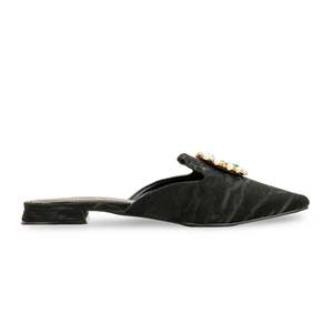 Sabots et mules noirs ouverts au dos WN5357 - Product Image 4