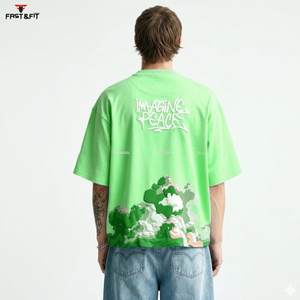 Customizable 100% Cotton Personalized Logo Design Style Letter Silk Screen Printed <b>Men's</b> T-<b>Shirts</b> Worsted Heavy Weight - Product Image 5