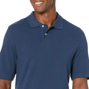 Polo de Algodón Azul Marino de Manga Corta para Hombre, Corte Regular, Informal, Tejido de Punto, Color Sólido, Diseño Transpirable - Product Image 6