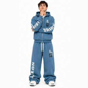 Sweat à capuche coupe droite haut de gamme en coton pur 100% imprimé numériquement, respirant et épais, idéal pour l'automne et le streetwear - Product Image 2