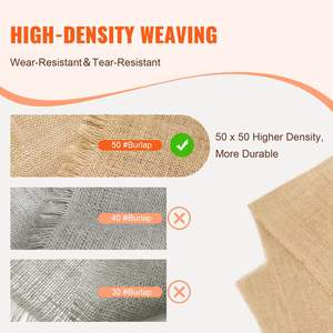 Rouleau de tissu 100% jute, toile de jute naturelle, décoration d'arbre, artisanat pour mariage, jardinage, couverture d'hiver, haute densité, 40' X 300 ft 50 X - Product Image 3