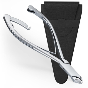 Cortacutículas Profesional de Alta Resistencia con Funda de Cuero, Cortacutículas de Acero Inoxidable con Doble Resorte de Alta Tensión - Product Image 1