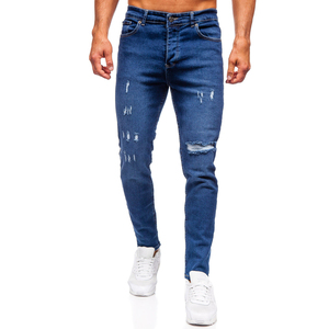 Vaqueros clásicos de corte ajustado para hombre, en tela de algodón elástica, con cintura media y diseño moderno de pierna estrecha. - Product Image 3