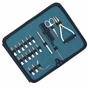 Kit d'outils de salon pour extensions capillaires durables : Pince à micro-anneaux, Pince de retrait, Crochet à boucle, Pinces de coiffure, Aiguille, Ensemble de ciseaux - Product Image 1