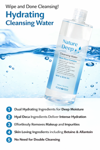 Agua Limpiadora Hidratante y Calmante con Ácido Hialurónico y Hamamelis para Piel Sensible, Desmaquillante - Product Image 2