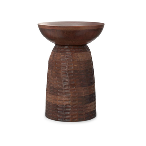 Mesa Auxiliar Zoya Hecha de Madera de Teca Sólida de Alta Calidad en Color Marrón Oscuro para Interiores o Exteriores - Product Image 1