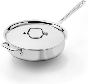 Sartén de Acero Inoxidable de Primera Calidad con Tapa, Compatible con Inducción y Gas, Utensilios de Cocina Resistentes para el Hogar y Restaurantes, en Oferta - Product Image 2