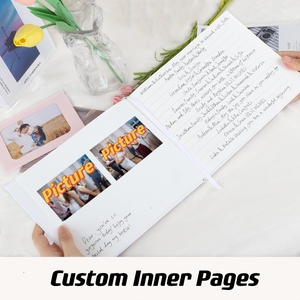 Feuille d'or estampage 9*7 ''livre d'or de connexion et de registre à couverture rigide personnalisé livre d'or de mariage - Product Image 3