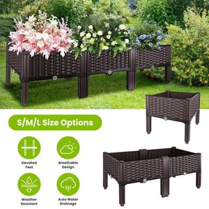 แปลงปลูกผักยกพื้นแบบรดน้ำเองได้ น้ำหนักเบา มี 3 ขนาดให้เลือก สำหรับกระถางปลูกต้นไม้แบบสมาร์ท ทำจากวัสดุ PP - Product Image 2