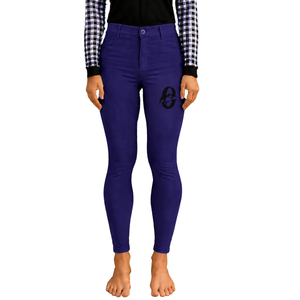 Pantalon d'équitation pour femme bordeaux, taille haute, extensible, avec passants de ceinture, pour la compétition et l'entraînement - Product Image 1