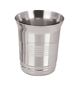 Vaso de acero inoxidable 300ml Construcción de metal duradera ecológica con borde redondeado para beber - Product Image 3