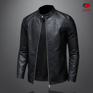 Veste en cuir personnalisée pour homme, tissu confortable et respirant avec logo personnalisé - Product Image 2