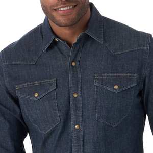 Camisas de mezclilla transpirables para hombre, estilo 2026, de manga larga con cuello vuelto, en oferta - Product Image 4