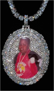 จี้เพชรโมอิสรูปที่กำหนดเองสไตล์3D สำหรับผู้ทดสอบรูปถ่ายจี้เงินแท้925จี้อัญมณีประกาย - Product Image 6