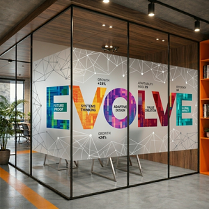 OEM <b>Vinyl</b> Decorative Door Glass Sticker Custom Privacy Window Film for Residential and Commercial Spaces - Product Image 1