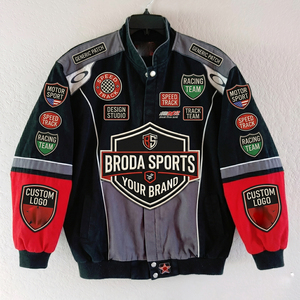 Race Team Nascar F1 <b>Jacket</b> Vintage Motorsport Unisex Women Men Baseball Cycling Work <b>Jacket</b> Loose Fit Embroidery <b>Racing</b> <b>Jacket</b> - Product Image 6