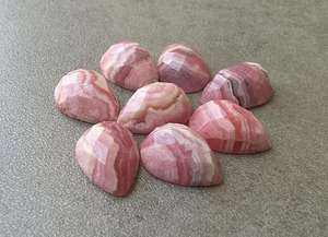 Rodocrosita Natural en Forma de Lágrima, Corte Checker, Parte Posterior Plana, Calibrada, Gema Suelta para Joyería - Product Image 5