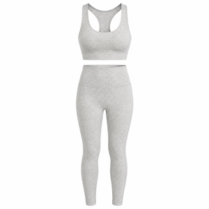 Conjunto de yoga de dos piezas para mujer en venta, personalizado OEM, marca privada, color sólido, todas las tallas, conjunto de yoga/ropa deportiva para mujer - Product Image 6