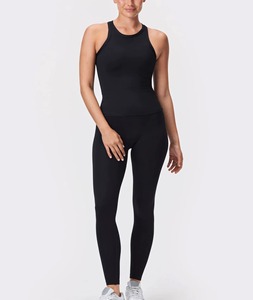 Premium <b>Brown</b> Color Seamless Knitted <b>Women's</b> Workout Tank <b>Top</b> Ultra Soft Lightweight Athletic Stretch Quick Dry Breathable - Product Image 6