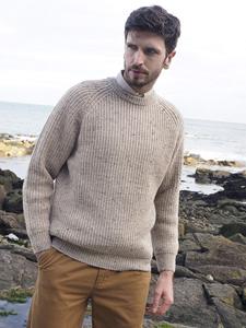 Pull en laine épaisse à col rond Denmin Apparels pour hommes, cardigan tricoté surdimensionné, manches régulières, logo personnalisé, hiver - Product Image 4