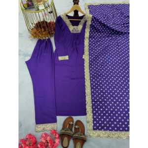 Magnifique bas en soie modale et ensemble Dupatta Taille 2XL - Product Image 2