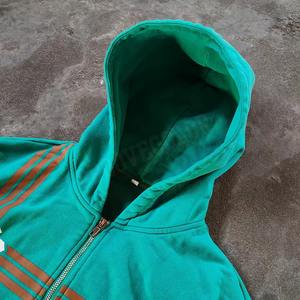 Sudadera con capucha premium de felpa francesa 100% algodón de alto gramaje, con cremallera, estilo vintage desgastado, efecto descolorido por el sol y lavado ácido, para ropa urbana de invierno. - Product Image 3