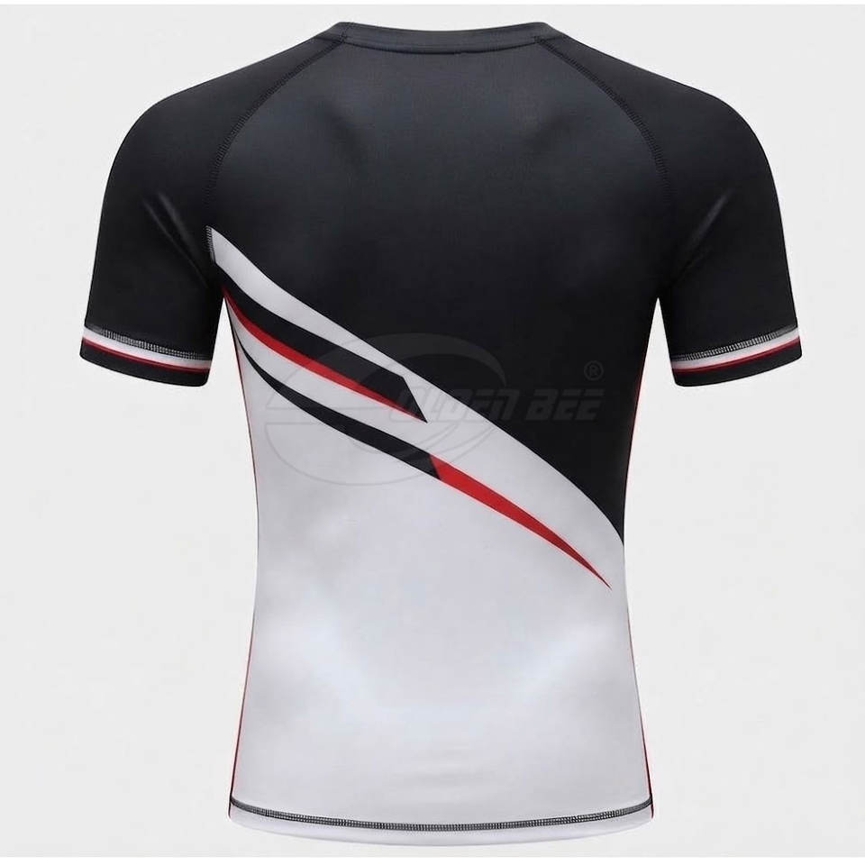 Men Active Training Rash Guard Short Sleeve Breathable Quick Dry Sports ...