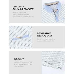 Camisa de Golf para Hombre con Estampado de Ancla Náutica, Diseño Costero Oceánico, Estilo Marinero, Cuello Deportivo, Jersey Atlético de Alto Rendimiento - Product Image 4
