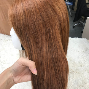 วิกผมแท้จากเวียดนามวิกผมด้านหน้าทำจากลูกไม้ย้อมสีผมทอแบบตรงสองชั้นสีน้ำตาลเรมี่ - Product Image 4