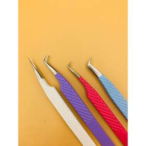 Pinzas Profesionales Personalizadas de Acero Inoxidable Antiestáticas y Duraderas para Extensión de Pestañas, Modelo 232 - Product Image 3