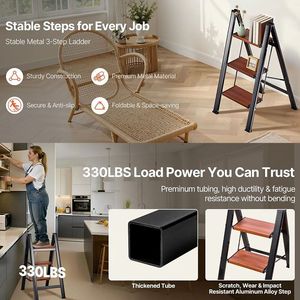 Foldable Household Cleaning <b>Step</b> <b>Stool</b> for Home Repair and Cleaning - Product Image 3