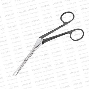 Ciseaux chirurgicaux angulaires dentelés Knight 18 cm en acier inoxydable pour les procédures sur les turbinés nasaux et le cartilage par Vaslcare - Product Image 4