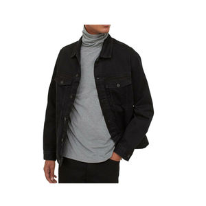 Premium Quality Denim Jacket Vintage Washed Thick Cargo Casual Vintage Denim Fabrics Custom - Product Image 3