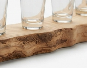 Support en bois courbé haut de gamme fait main, rustique, pour présentation de boissons, idéal pour le salon - Product Image 2