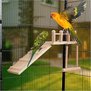 "Parakeet Cage with Platform Swing and Climbing Ladder <b>Small</b> Animal Supplies" - Product Image 2