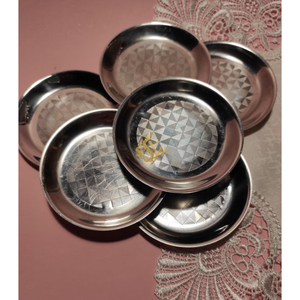 Classic Design Round Shape Metal <b>Coasters</b> With <b>Silver</b> Finished Tableware Mat & Pads Tea & Coffee Cup Serving <b>Coaster</b> Supplies - Product Image 6