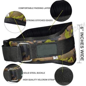 Sublimation personnalisée 4 pouces Ceinture d'haltérophilie en nylon Vente en gros Ceintures d'entraînement en néoprène autobloquantes Ceinture d'entraînement de gymnastique unisexe - Product Image 5