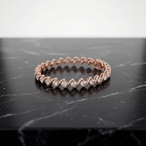 Pulseras de tenis de plata de ley 925 con diseño de eslabones en S ondulados y corte brillante, circonita de 0.25 CT con engaste de medio bisel, regalo para fiesta de compromiso - Product Image 6