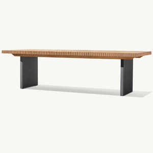 Table rectangulaire en teck écologique, idéale pour l'extérieur ou les cafés, résistante à la décomposition, en promotion. - Product Image 2