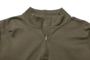เสื้อเชิ้ตยุทธวิธีสีเขียวมะกอกอิตาลี แขนยาว คอซิปครึ่งตัว ผ้าฝ้าย - Product Image 6