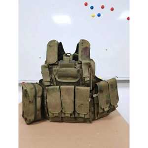 Tactical-Style Quick-Release Outdoor <b>Utility</b> <b>Vest</b> with Modular Webbing, Camo Print for Hiking & Field Work - Product Image 4