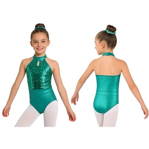 ชุดเต้นรำสำหรับเด็กผู้หญิงอายุ 6-14 ปี ชุดเลื่อมเมทัลลิกสำหรับฟิกเกอร์สเก็ต ยิมนาสติก การแสดงบนเวที การแข่งขัน และการฝึกซ้อม - Product Image 2