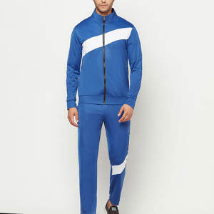 Survêtements en polyester pour hommes à porter au quotidien, avec une coupe confortable, ensemble de survêtements actifs en polyester pour hommes - Product Image 1