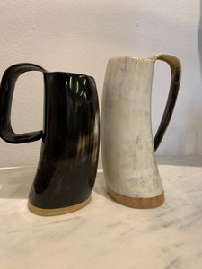 Taza Artesanal de Cuerno Natural con Asa para Beber Cerveza, Café, Té y Bebidas Frías, Ideal para Regalo, de la India - Product Image 3