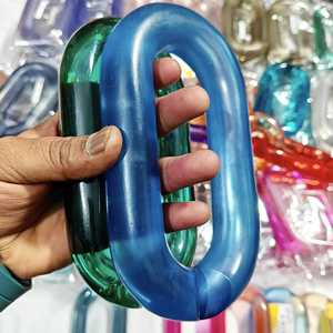 Escultura de Resina con Forma de Búho Artístico, Hecha a Mano, con Cadena Decorativa para Colgar en la Pared, Tema de Ángel de Año Nuevo, Artículo Artesanal, Color Azul - Product Image 1