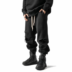 High Street Distressed Vintage Baggy Joggers Pants Men Winter Jogger Distress <b>Trouser</b> Pajama Men Athletic Joggers Hip Hop Pants - Product Image 5